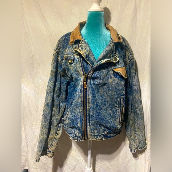 anchor blue Jackets & Blazers - Anchor blue: vintage acid wash denim jacket